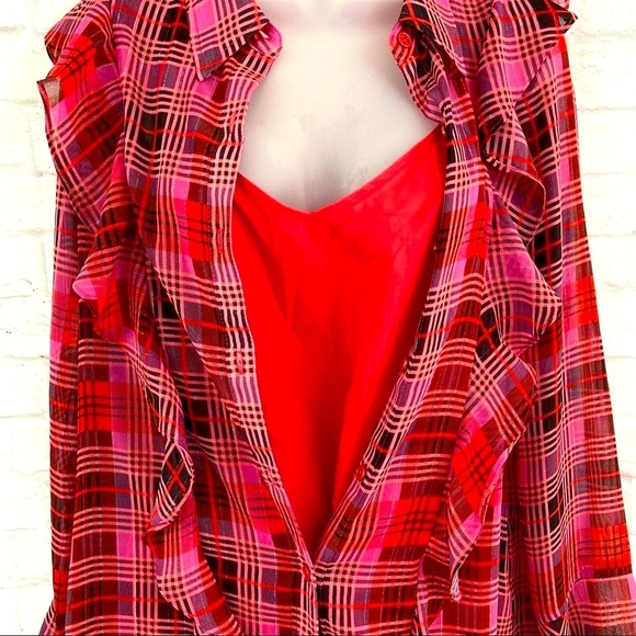 NWT - Jack by Bb Dakota Cherry Red Shirt Chiffon Dress. Size Small NWT - Picture 9 of 14